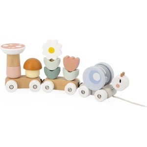 Janod Sweet Cocoon Дървено влакче Охлюв (J04010)