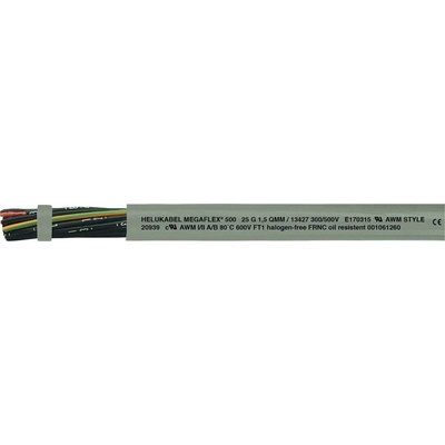 Helu MEGAFLEX® 500 13352-1000 riadiaci kábel 8 G 0.50 mm² 1000m sivá