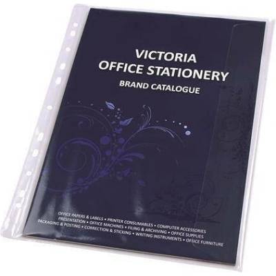VICTORIA Obal na katalog s chlopní, transparentní, A4, 150 micron, VICTORIA ,balení 10 ks