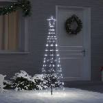 vidaXL LED Коледна Елха 250 см 390 LED светодиода Студено бяло Стомана (42018750)