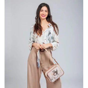 Anekke Уникална средно голяма cross-body дамска чанта anekke memories с две независими отделения и дизайнерски принт