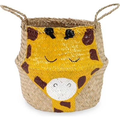 Compactor Жълта/естествена детска кошница за играчки от морска трева ø 30x28 cm Giraffe - Compactor (RAN11864)
