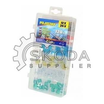 COMPASS Pojistky nožové MINI sada 120ks 7,5/10/15/20/25/30Amp 07528