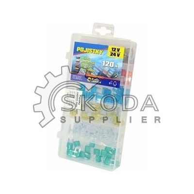 COMPASS Pojistky nožové MINI sada 120ks 7,5/10/15/20/25/30Amp 07528