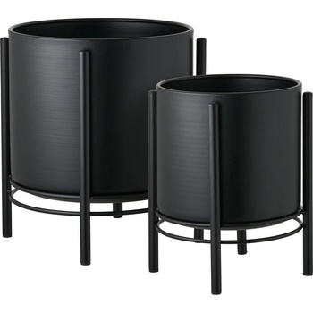 House Nordic Метални кашпи в комплект от 2 бр. Svarta - House Nordic (4451304)
