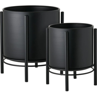 House Nordic Метални кашпи в комплект от 2 бр. Svarta - House Nordic (4451304)