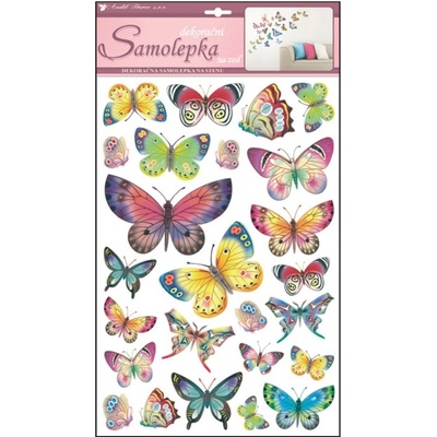 Anděl 10141 samolepící dekorace barevní motýli 53x29cm – Sleviste.cz