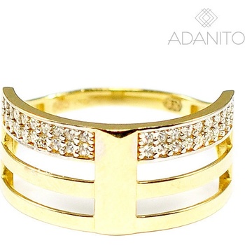 Adanito BRR0982G Zlatý prsteň so zirkónmi