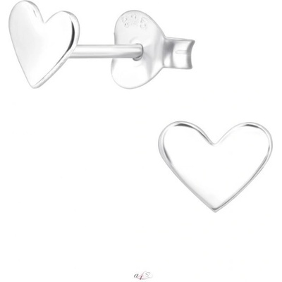 Prošperk stříbrné puzetové náušnice srdíčka S3092