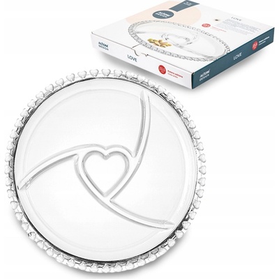 Misa/ tanier sklenený delený Love Altom Design 23,5 cm