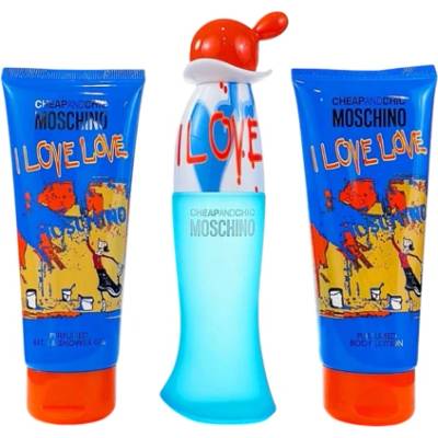 Moschino I Love Love Комплект EDT за жени 50 мл + душ гел 100 мл + лосион за тяло 100 мл