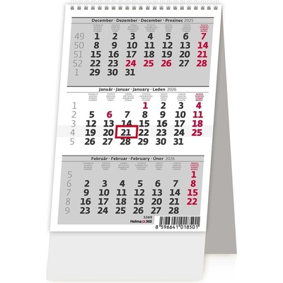 Helma tříměsíční stolní MINI ČR/SR 11 × 16 cm 2026 – Zbozi.Blesk.cz