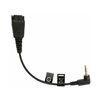 Jabra Кабел Jabra QD към 2.5 mm, Подсилен, 0.15 м, Черен, 8800-00-46