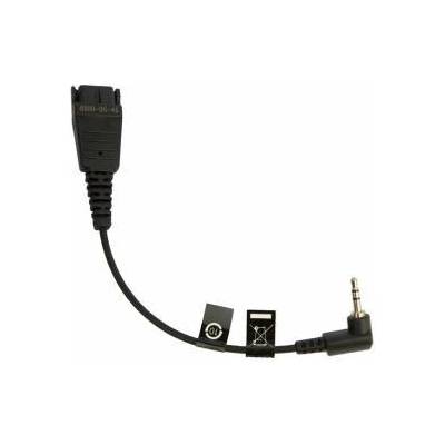 Jabra Кабел Jabra QD към 2.5 mm, Подсилен, 0.15 м, Черен, 8800-00-46