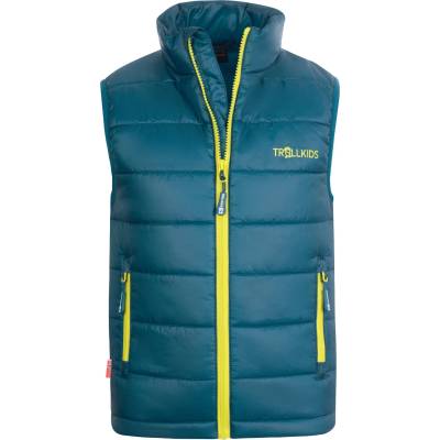 TROLLKIDS Детски синтетичен елек Trollkids Kids Trondheim Vest Synthetic vest - Petrol / Lime - размер 176 (EU) (703-2400-0920)