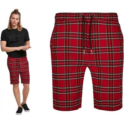 Urban Classics Checker shorts red/blk
