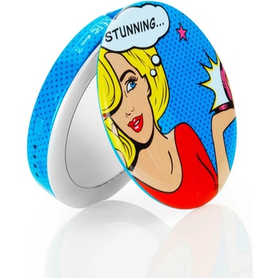 HYPER by Sanho Comic Blond Pearl Mini Make-Up Mirror And Power Bank 1600mAh - джобна външна батерия с огледало и LED светлина (син)