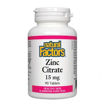 Image 1 of Natural Factors Zinc Citrate/ Цинк (цитрат) 15 mg, 90 таблетки (REV 1678 NF)