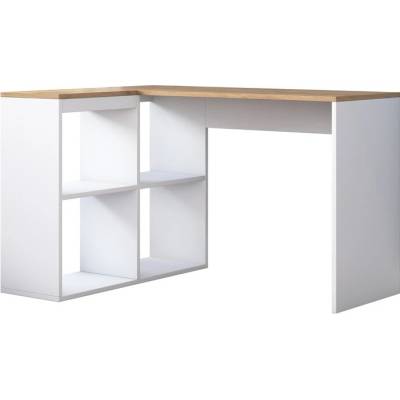 Sconto Písací stôl HALL dub/biela 75 x 120 x 50