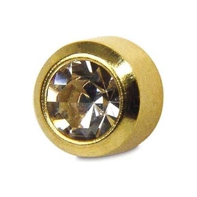 Studex Náušnice pro piercing sada STUDEX T204Y April Crystal Universal Baby zlatá