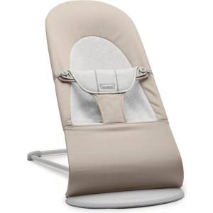 BabyBjörn Бебешки шезлонг BabyBjorn - Balance Soft, Woven/Jersey, Beige/Grey (1814-005383) - baby