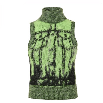 Diesel Суичър Diesel Women's Sifnos Maglia Knitted Hoodie - Lime Punch