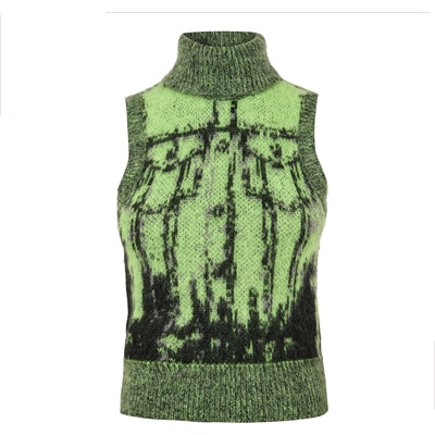 Diesel Суичър Diesel Women's Sifnos Maglia Knitted Hoodie - Lime Punch