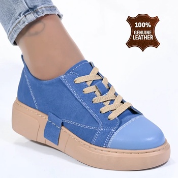 Обувки естествена кожа 595010 Blue