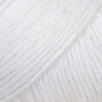 DROPS Design Bomull-Lin Uni Colour 01 White Плетива прежда (103701)
