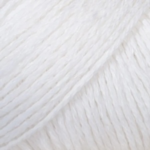 DROPS Design Bomull-Lin Uni Colour 01 White Плетива прежда (103701)