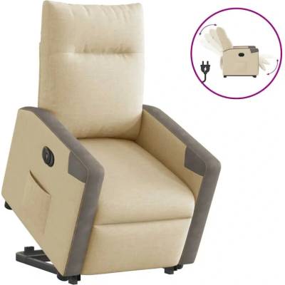 vidaXL 11461.3324103 Elektrické zvedací polohovací krémové textil
