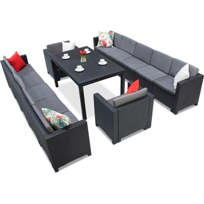 BICA Техноратанов комплект с два големи дивана Colorado Apetito Max 12 антрацит Bica (BCHCOL12ANT)