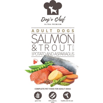 Dog's Chef Salmon & Trout With Sweet Potato and Asparagus Adult 15 kg
