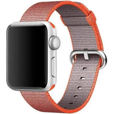 Apple Oригинална текстилна каишка за Apple Watch 38мм, 40мм, 41мм, 42мм (2024) - Apple Watch Woven Nylon Band Black (оранжев) (MNK52ZM/A)