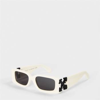 Off-White Слънчеви очила OFF WHITE Women's Roma Acetate Full Rim Rectangle Sunglasses - White/Dark Grey