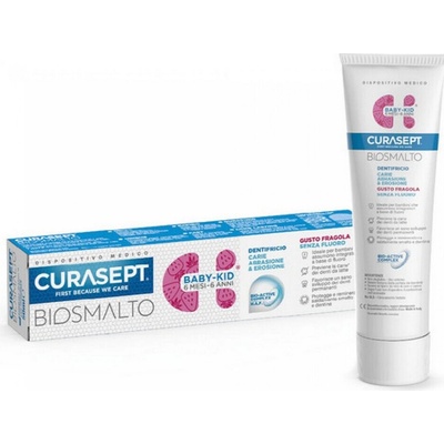 Curasept BIOSMALTO Baby Abraze&Eroze dětská jahoda 50 ml