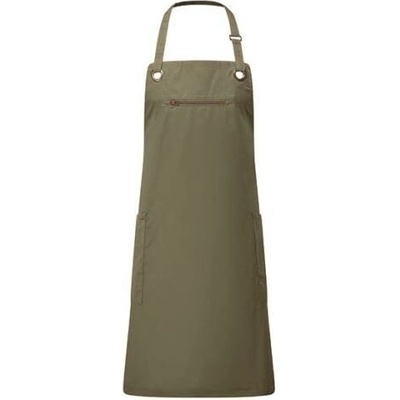 Premier Workwear Zástěra z recyklovaného materiálu a biobavlny PR121 Olive Pantone 7763C 86x72cm
