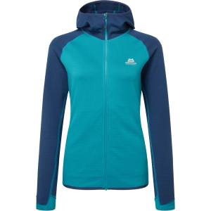 Mountain Equipment Дамско поларено яке Mountain Equipment Women's Eclipse Hooded Jacket Fleece jacket - Topaz / Medieval Blue - размер 34 (EU) (105-3478-0411)