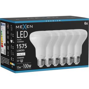Mexen Nova 6x LED крушка E27, R80, 15W, Неутрална - 4000K, 1575 lm - L105-E27-1540-01x06 (L105-E27-1540-01x06)