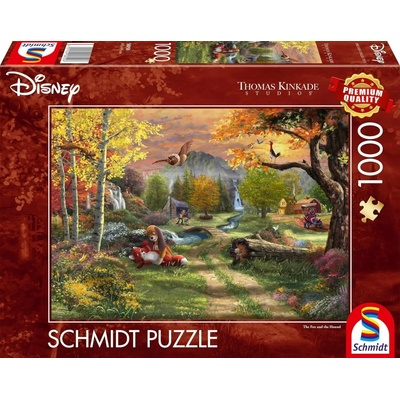 Schmidt Spiele Thomas Kinkade Studios Disney Liška a pes 1000 dielov