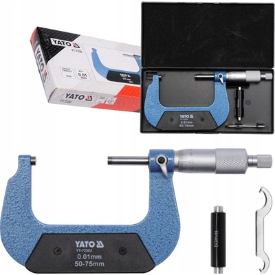 YATO YT72302 mikrometr mechanický 50-75mm +00,01mm
