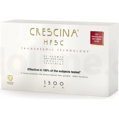 Crescina Transdermic 1300 Re-Growth and Anti-Hair Loss proti vypadávání vlasů pro muže 20 x 3,5 ml