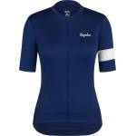 Rapha Дамска фланелка с къс ръкав за колоездене Rapha Women's Core Jersey Cycling jersey - Blue / White Stripe - размер XS (156-2650-0713)