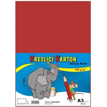Stepa Kresliaci kartón A3 50ks 180g červený