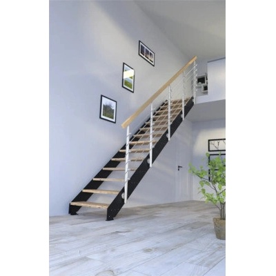 Pertura Libra Rustikálny dub bez podstupníc čierna rovné 87 cm 14/15