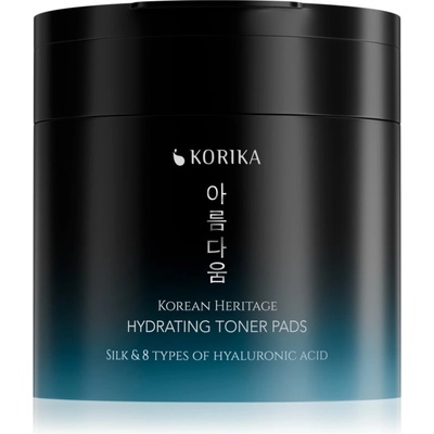 KORIKA Korean Heritage Silk & 8 Types of Hyaluronic Acid Hydrating Toner Pads почистващи тампони с хидратиращ ефект 70 бр