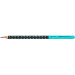 Faber-Castell Grip 2001 триъгълен двуцветен черен/тюркоазен графитен молив HB FC517012 (FC517012)