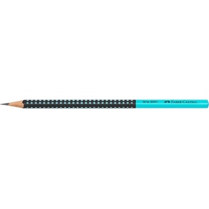 Faber-Castell Grip 2001 триъгълен двуцветен черен/тюркоазен графитен молив HB FC517012 (FC517012)