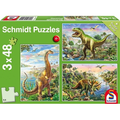 Schmidt Dinosauří dobrodružství 3 x 48 dílků