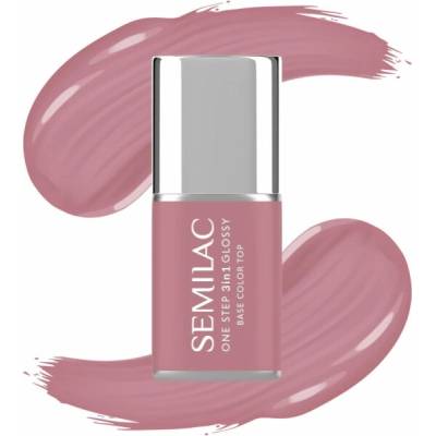 Semilac One Step Glossy 3v1 hybridní lak na nehty S201 Earth Pink 7 ml